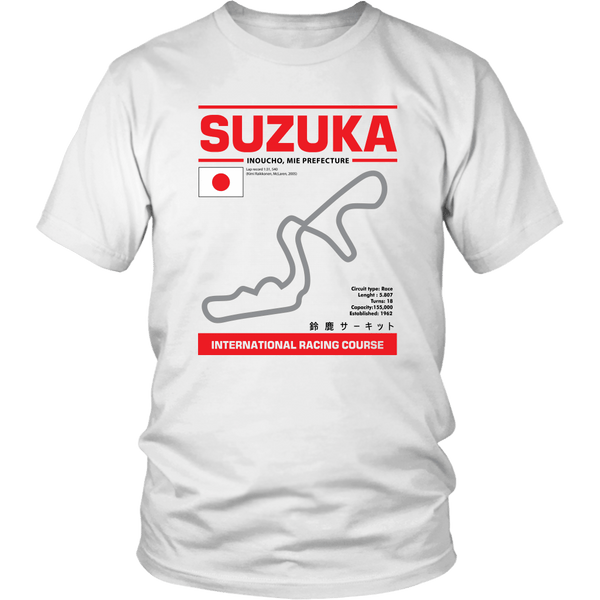 Suzuka International Racing Course Race Track Outline Series T-shirt Version 3