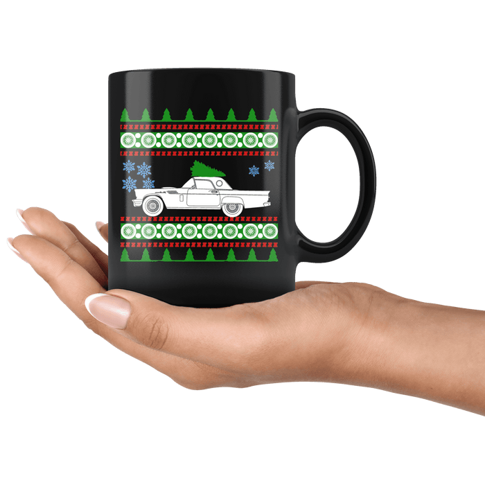 1956 Ford Thunderbird Ugly Christmas Sweater Mug