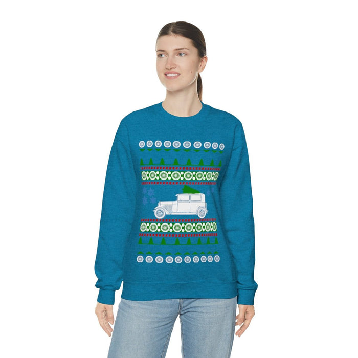 Old car like a Model A ugly Christmas Sweater Sweatshirt