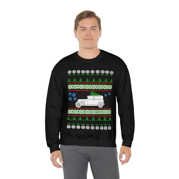 Old car like a Model A ugly Christmas Sweater Sweatshirt