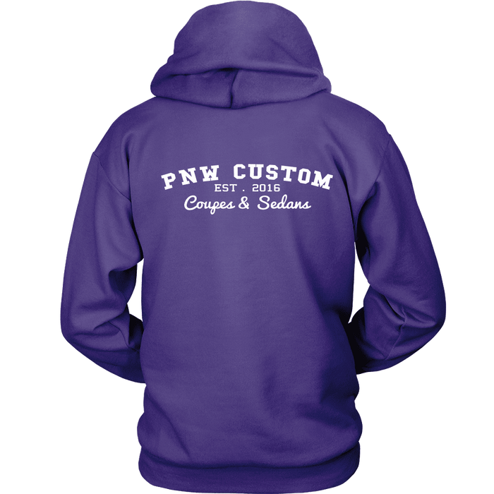 PNW Custom Coupes and Sedans Boost Hoodie gray and purple