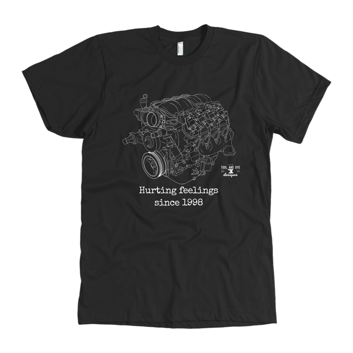 LS3 Engine Illustration Hurting Feelings T-shirt 2nd design