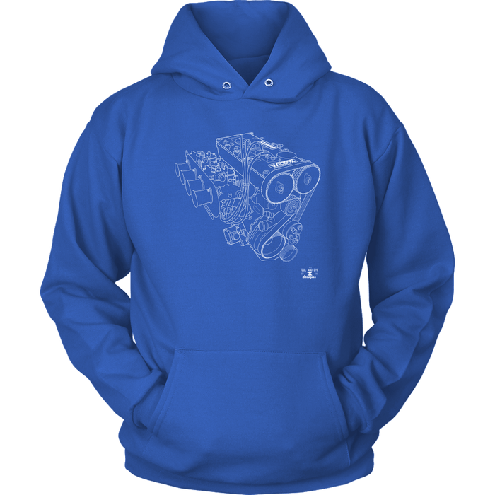 Engine Blueprint Series Cosworth BDA Ford T-shirt and Hoodie