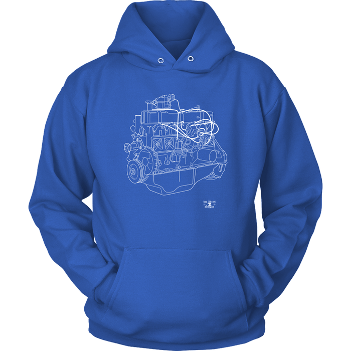 Engine Blueprint Series Ford 300 Inline 6 T-shirt or Hoodie