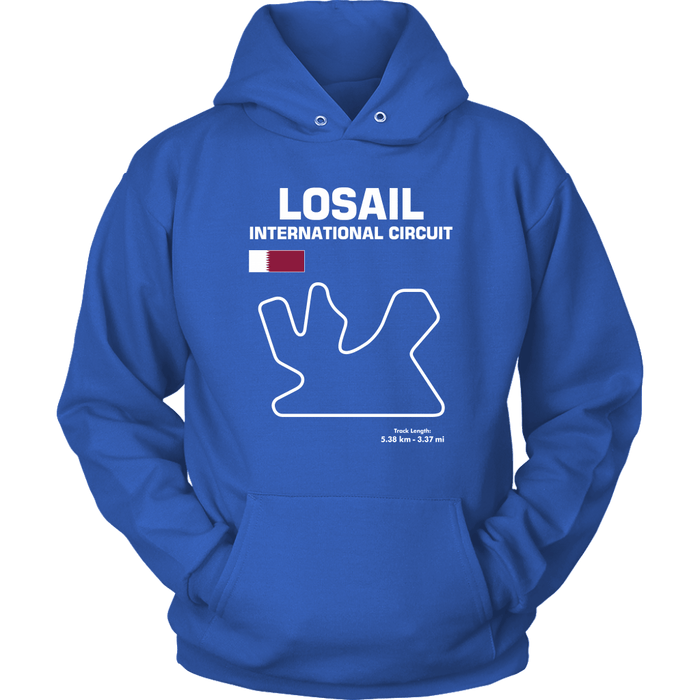 Losail International Circuit Qatar Race Track Outline Series T-shirt or Hoodie