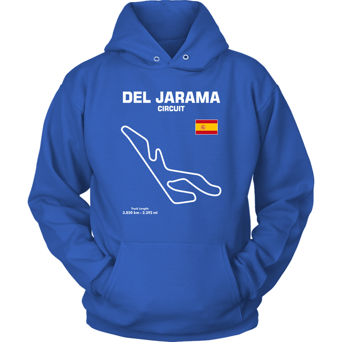 Del Jarama Circuit Spain Race Track Outline Series T-shirt or Hoodie