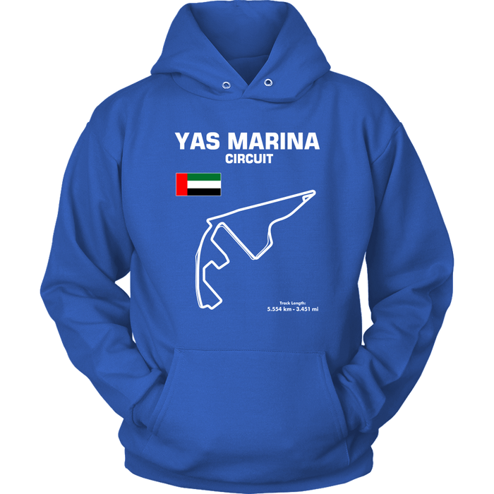 Yas Marina Circuit Abu Dhabi Race Track Outline Series T-shirt and Hoodie