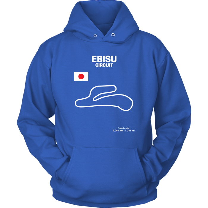 Ebisu Circuit Japan Race Track Outline Series t-shirt or Hoodie