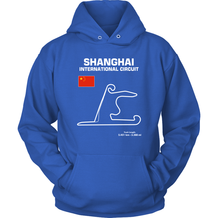 Shanghai International Circuit Race Track Outline Series T-shirt or Hoodie