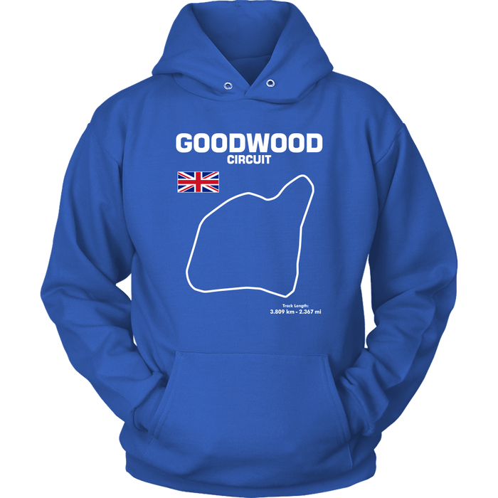 Goodwood Circuit Race Track Outline series t-shirt or hoodie