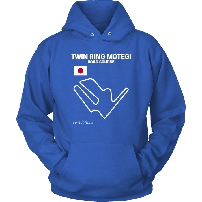 Twin Ring Motegi Road Course Track Outline Series T-shirt and Hoodie