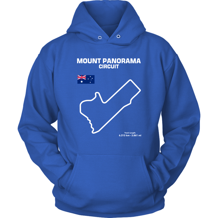 Mount Panorama Circuit Bathurst NSW Track Outline Series T-shirt and Hoodie