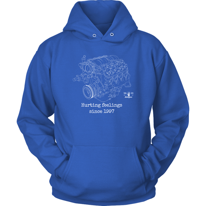 LS Engine Blueprint Illustration Series Hurting Feelings since 1997 Hoodie