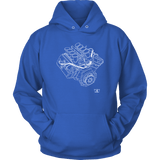 Engine Blueprint Series V8 DFV for Formula 1 Cosworth Ford T-shirt or Hoodie