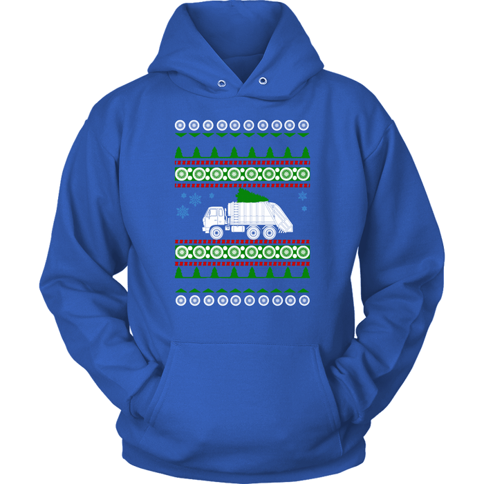 Recycling Garbage Waste Truck Ugly Christmas Sweater or Hoodie