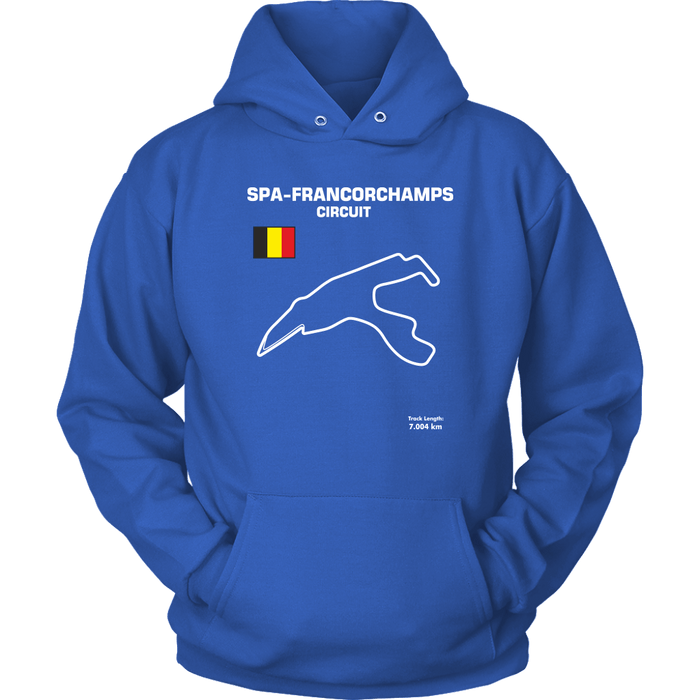 Circuit de Spa-Francorchamps Track Outline Series T-shirt and Hoodie