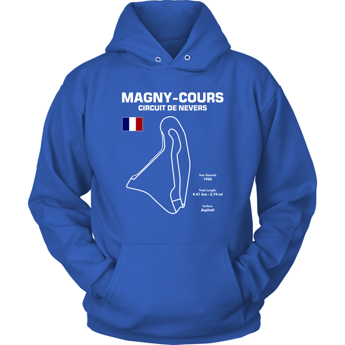 Circuit de Nevers Magny Cours Version 3 Track Outline Series T-shirt and Hoodie