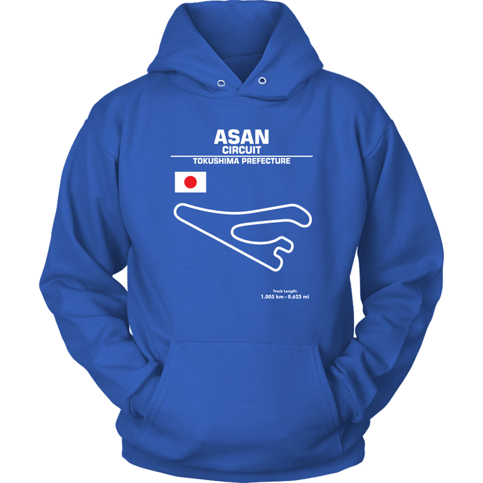 Asan Circuit Japan Race Track Outline Series T-shirt or Hoodie