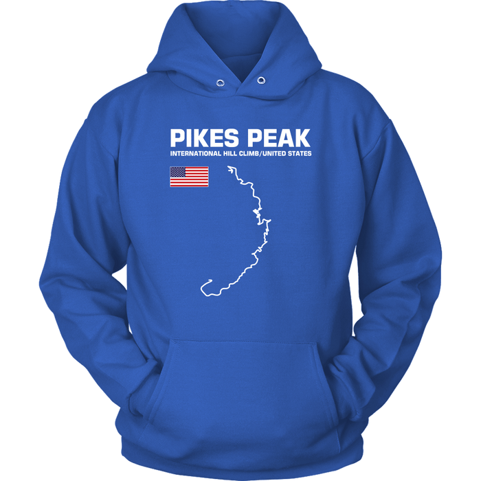 Pikes Peak International Hill Climb Track Outline Series T-shirt or Hoodie