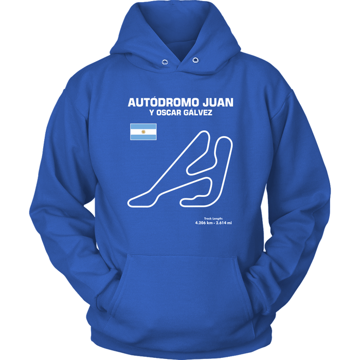 Autódromo Juan y Oscar Gálvez Buenos Aires Race Track Outline Series T-shirt or Hoodie