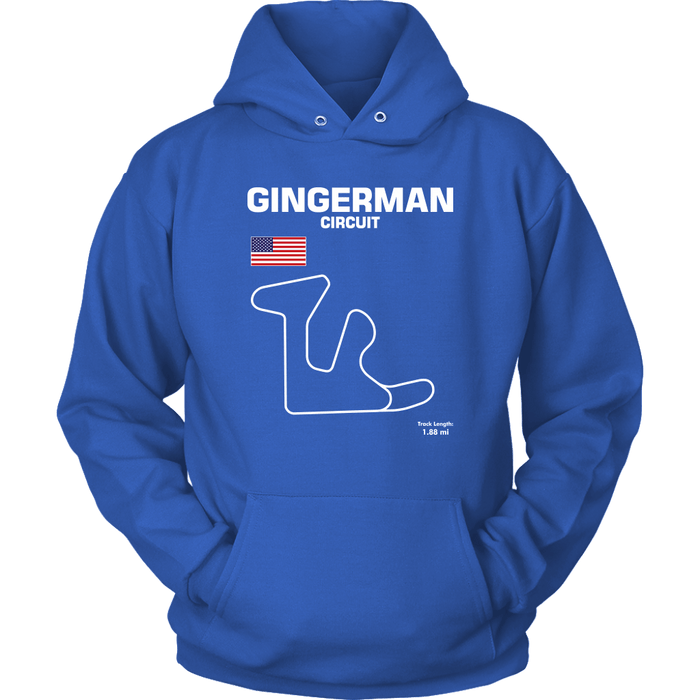 Michigan Gingerman Race Track Outline Series T-shirt or Hoodie