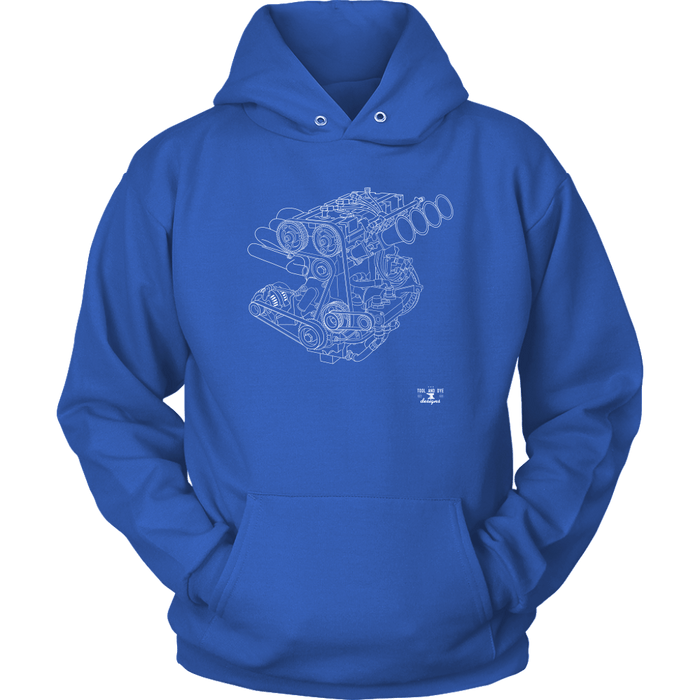 Engine Blueprint Series Cosworth YB naturally aspirated engine T-shirt and Hoodie