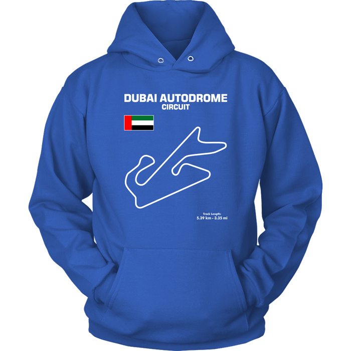 Dubai Autodrome Circuit Track Outline Series T-shirt and Hoodie