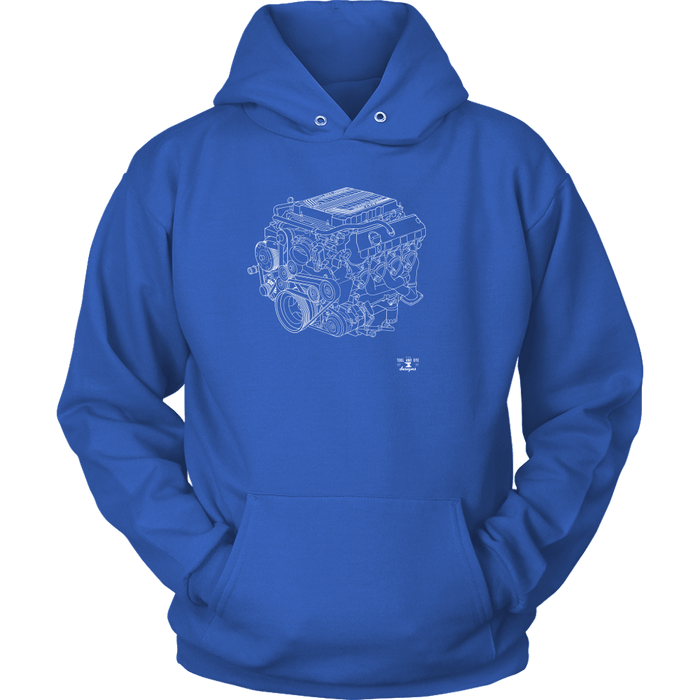 Engine Blueprint Series V8 ZL1 Camaro LT4 T-shirt and Hoodie