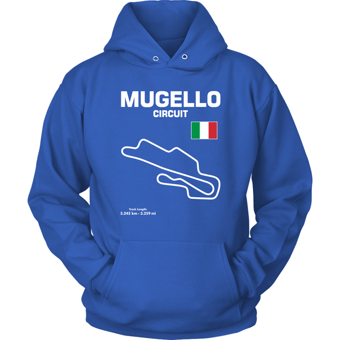 Mugello Circuit Racetrack Outline Series T-shirt and Hoodie