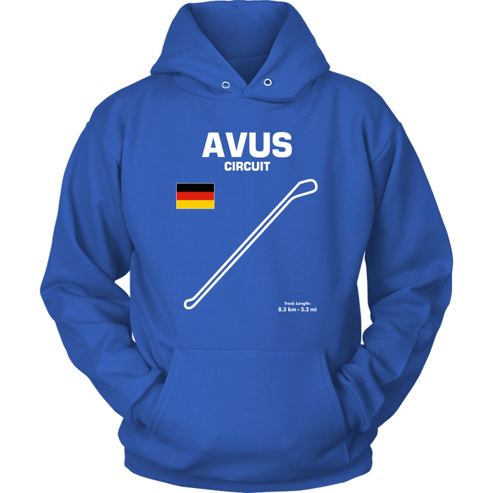 Avus Circuit Germany Race Track Outline Series T-shirt and Hoodie