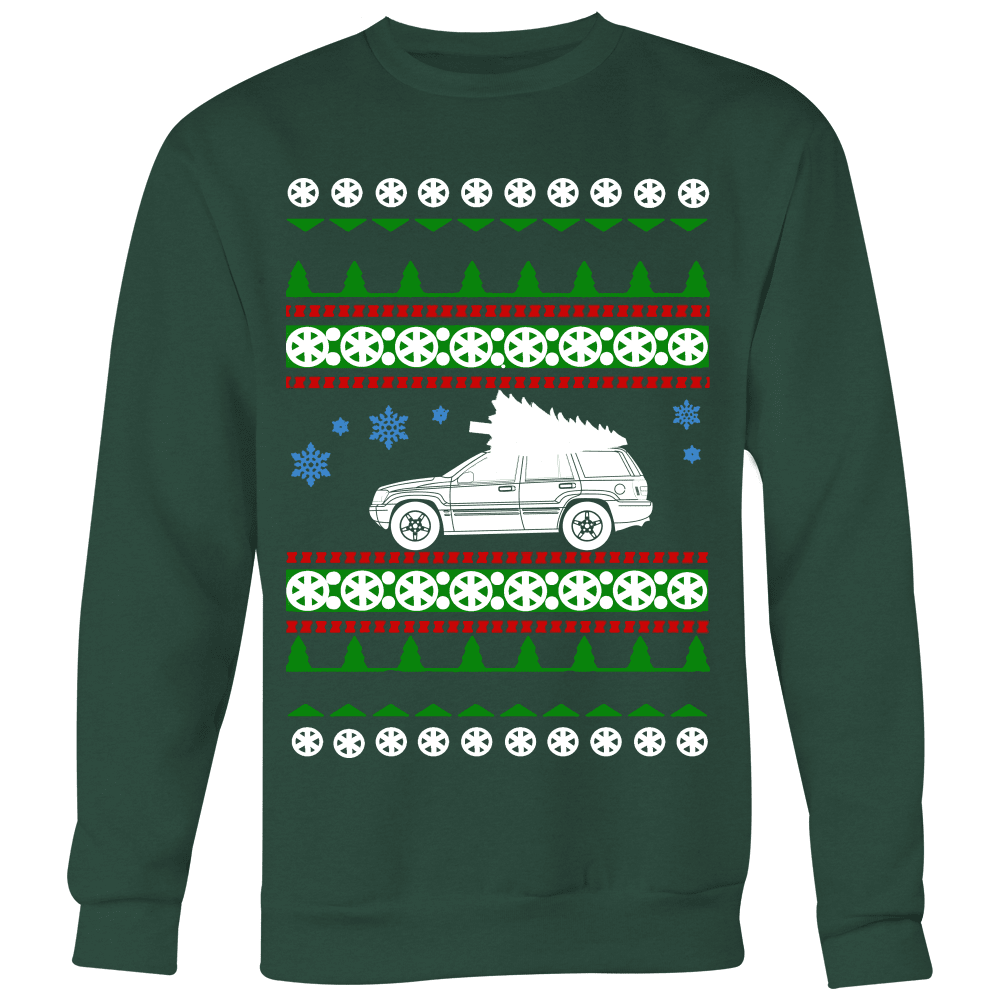 off road american vehicle Grand Cherokee Ugly Christmas Sweater