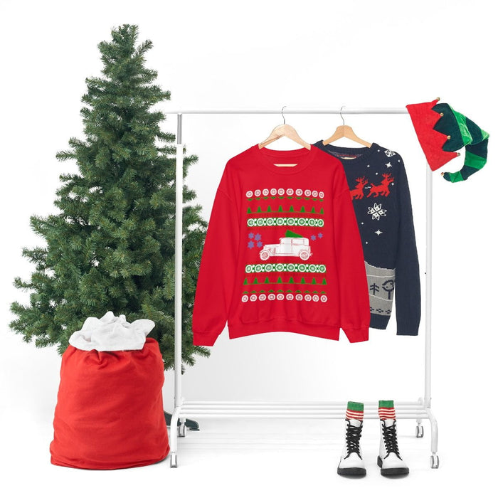 Old car like a Model A ugly Christmas Sweater Sweatshirt