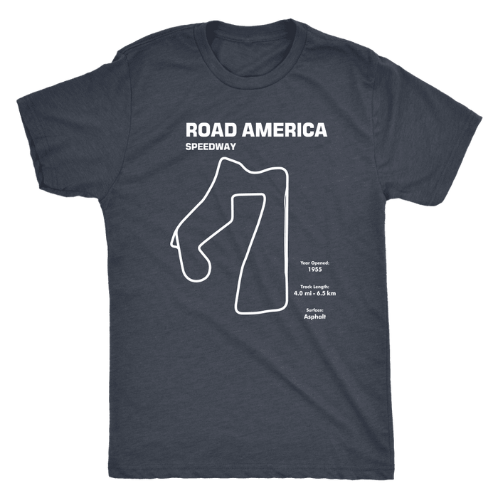 Road America Speedway Race Track Outline Series T-shirt