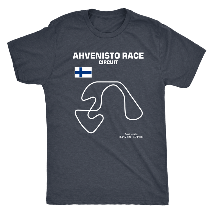 Ahvenisto Race Circuit Finland Track Outline Series T-shirt and Hoodie