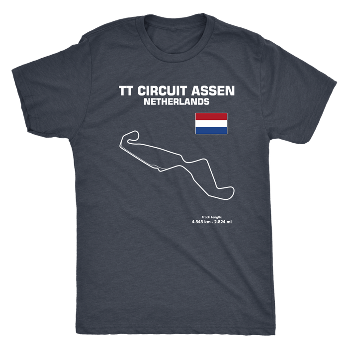 TT Circuit Assen Netherlands Race Track Outline Series T-shirt or Hoodie