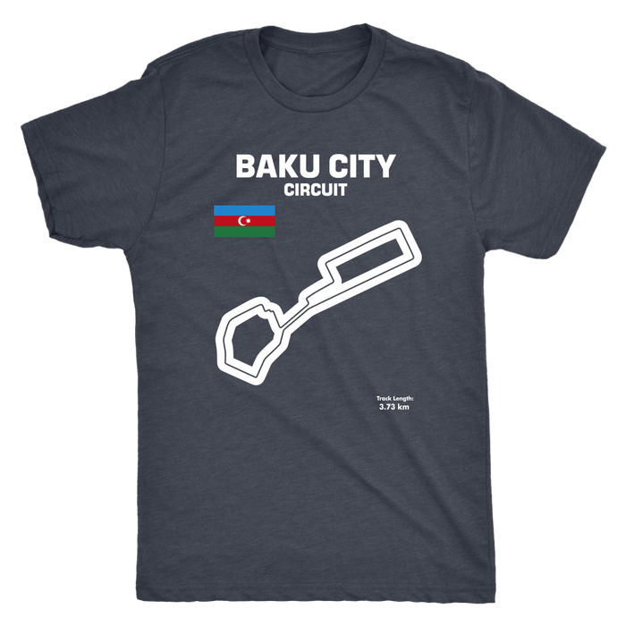 Baku City Circuit Track Outline Series T-shirt and Hoodie