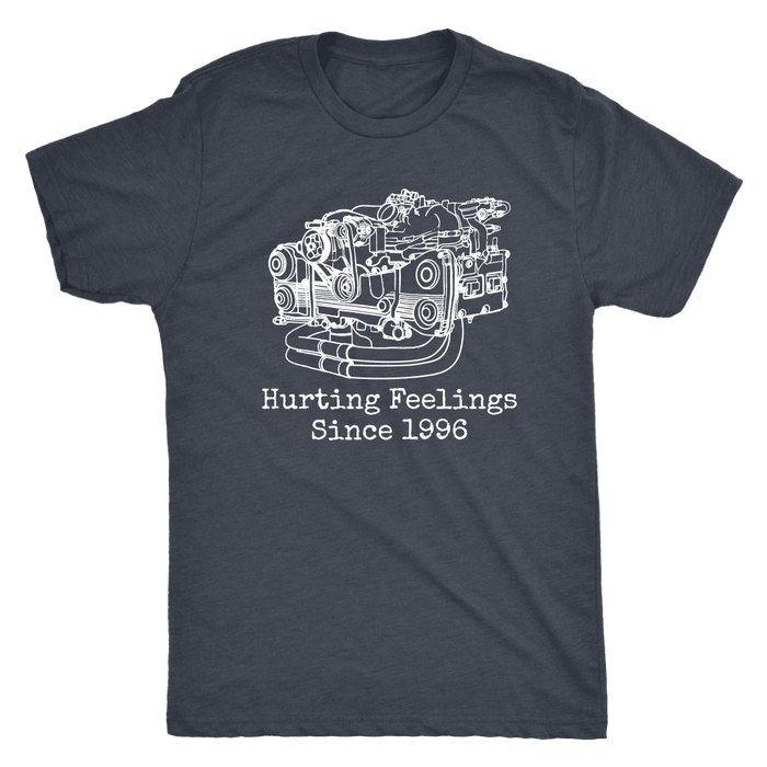 Japanese Car EJ257 Engine Blueprint Illustration Shirt Hurting Feelings since 1996