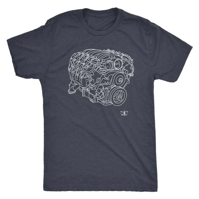 LS7 Engine Blueprint Illustration Series T-shirt