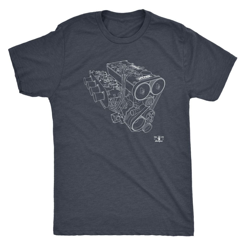 Engine Blueprint Series Cosworth BDA Ford T-shirt and Hoodie