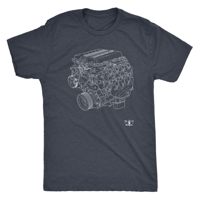 Engine Blueprint Series V8 LT5 ZR1 T-shirt and Hoodie