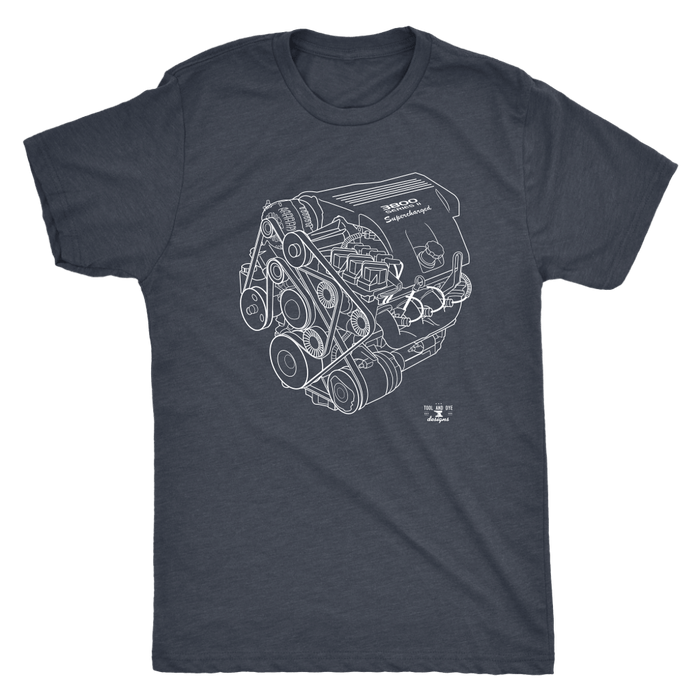 L67 Series 2 3800 Supercharged GM Engine Blueprint Series T-shirt