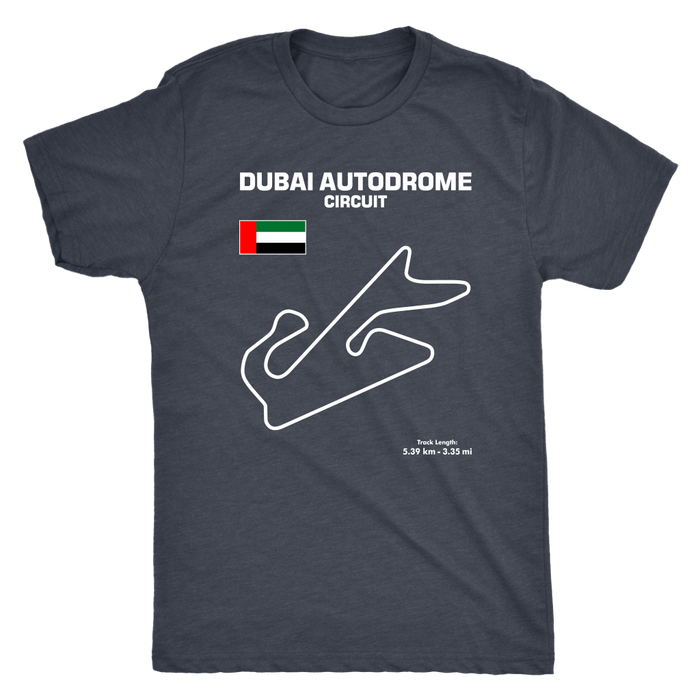 Dubai Autodrome Circuit Track Outline Series T-shirt and Hoodie