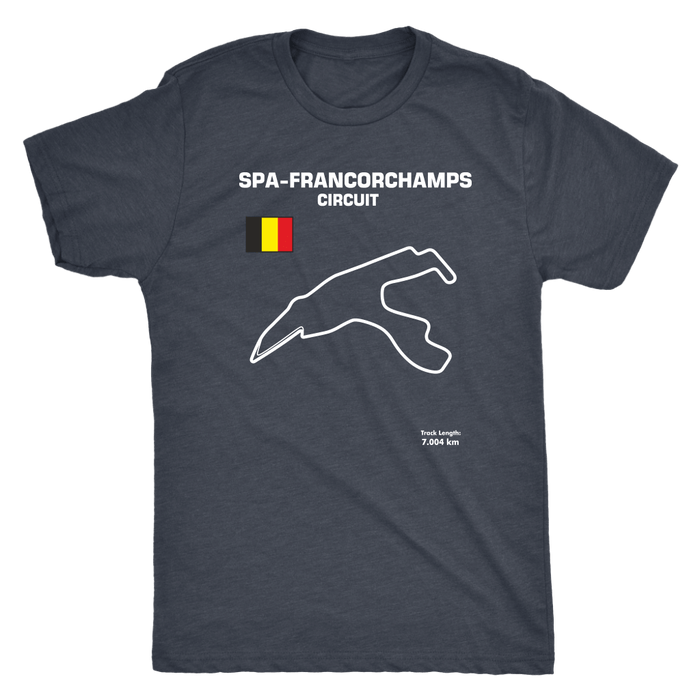 Circuit de Spa-Francorchamps Track Outline Series T-shirt and Hoodie