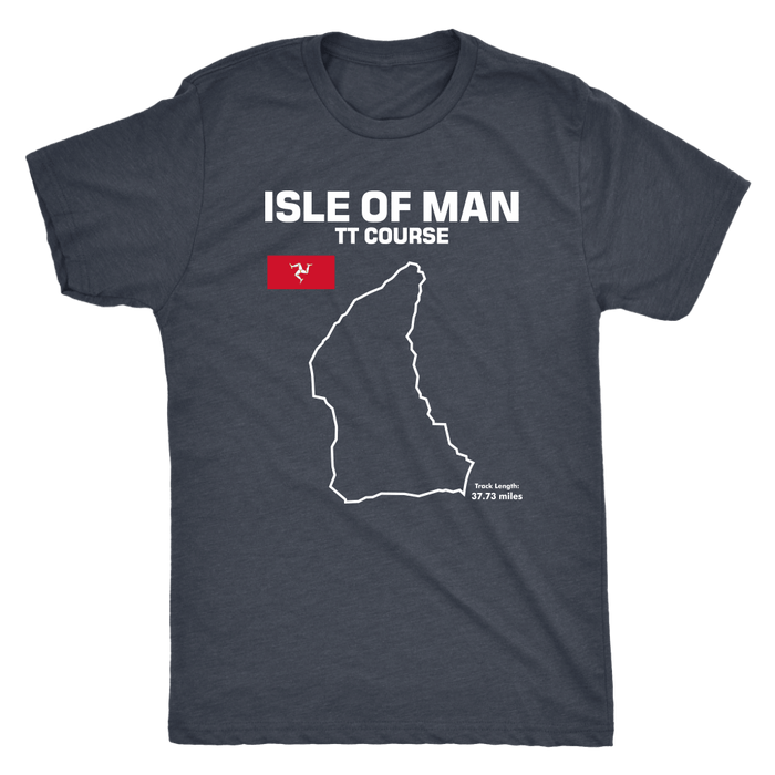 Isle of Man TT Mountain Course Track Outline Series T-shirt and Hoodie