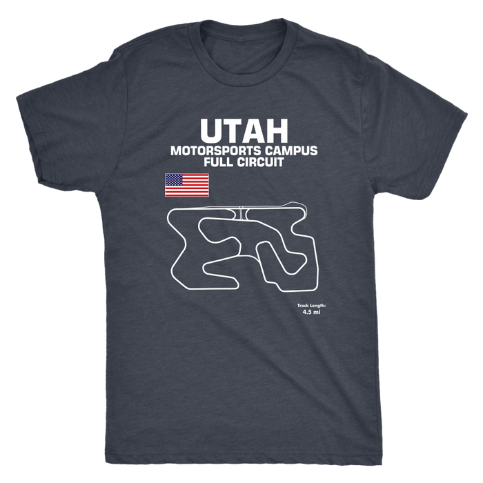 Utah Motorsports Campus Track Outline Series t-shirt or Hoodie