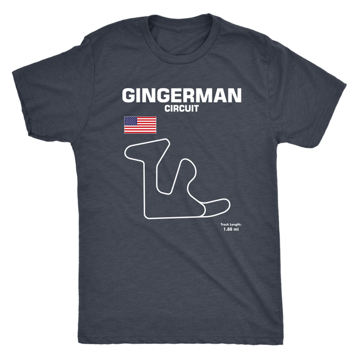 Michigan Gingerman Race Track Outline Series T-shirt or Hoodie