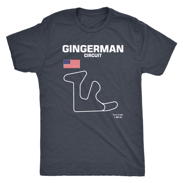 Michigan Gingerman Race Track Outline Series T-shirt or Hoodie