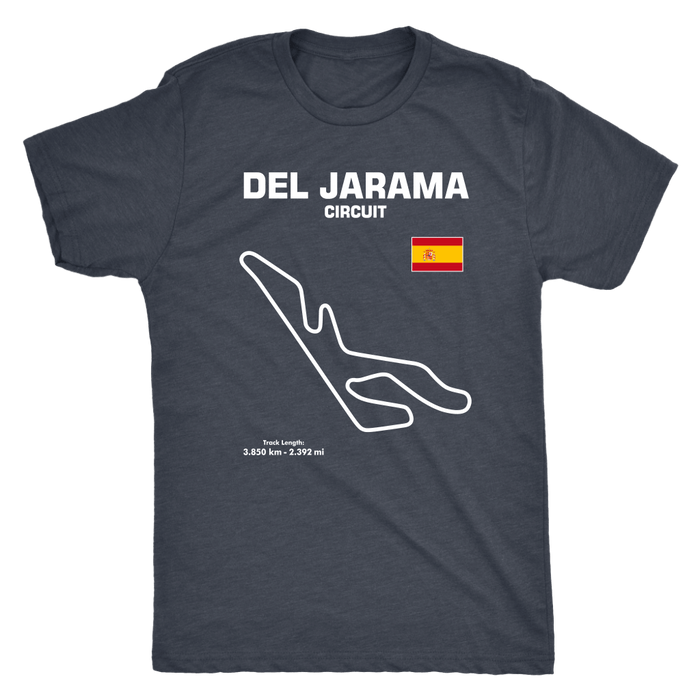 Del Jarama Circuit Spain Race Track Outline Series T-shirt or Hoodie