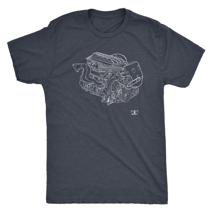 Engine Blueprint Series GM Corvette C8 LT2 V8 T-shirt and Hoodie