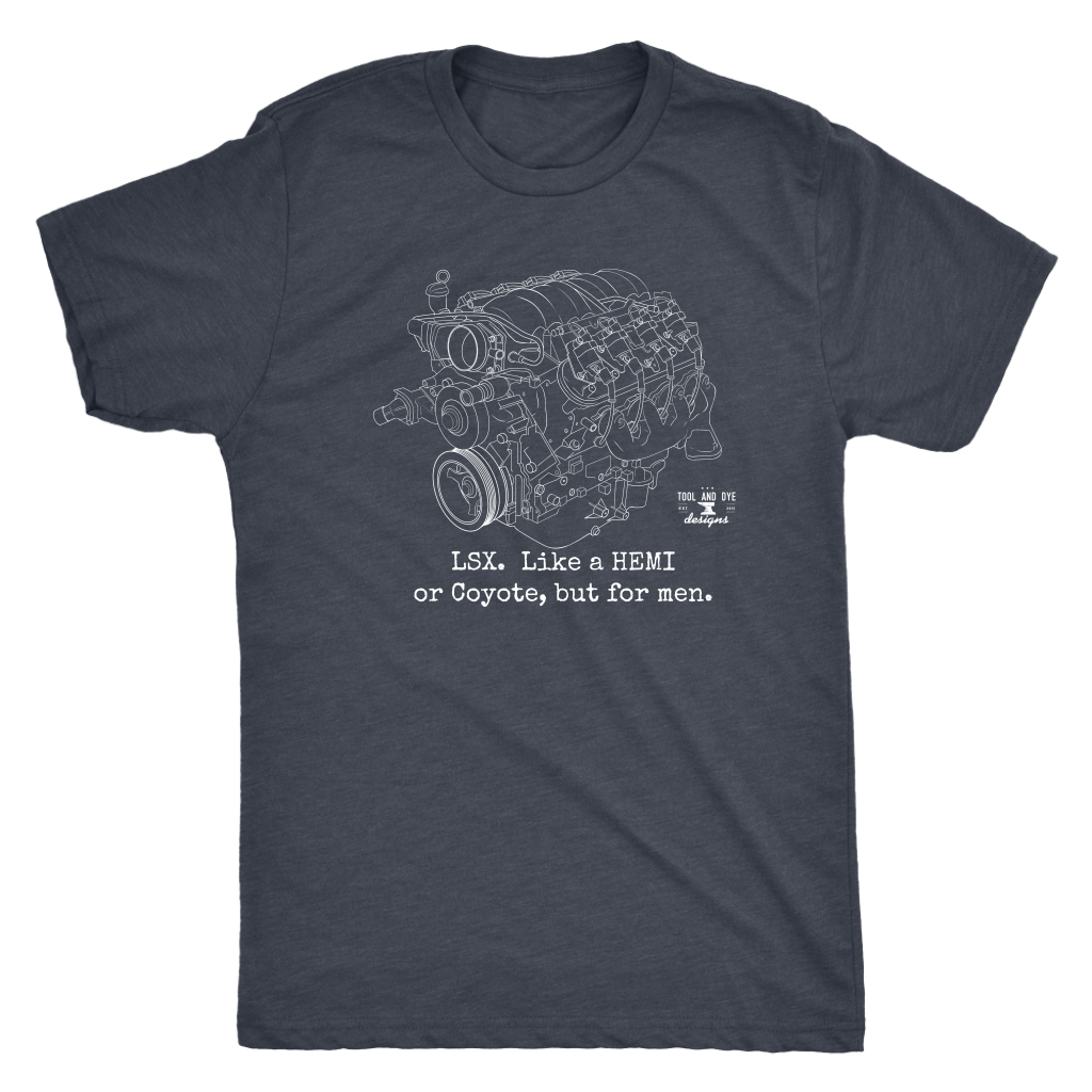 Engine Blueprint Series LSX like a HEMI or Coyote but for men t-shirt or hoodie